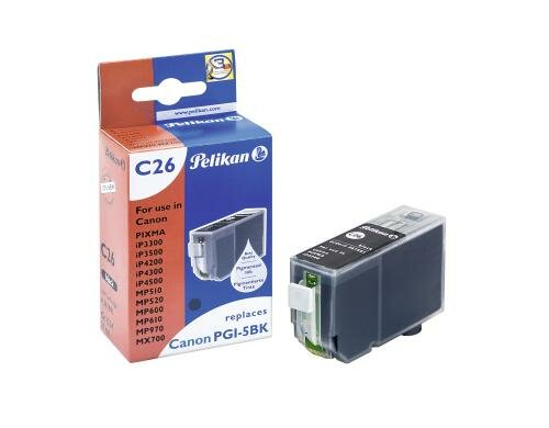 Tinte Pelikan, PGI-5BK, schwarz, für Canon Pixma iP4200/4300/4500