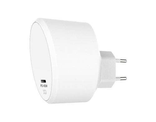 XQISIT Wall Charger 45W Single USB C weiss, inkl. Kabel