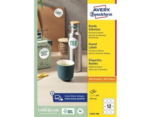 Avery Zweckform Etiketten Rund, CHF 41.80