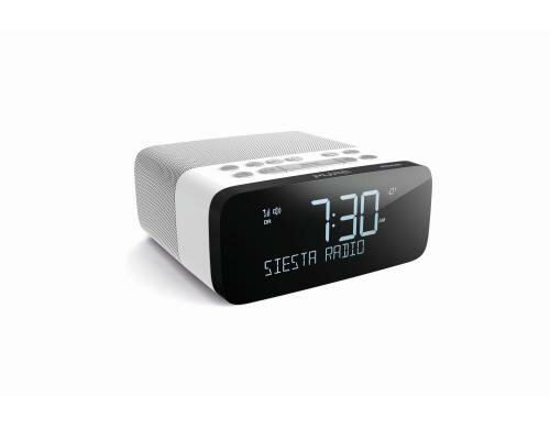 PURE Siesta Rise S, UKW/DAB+ Radio-Wecker Polar Weiss, Bluetooth, Wecker und Timer